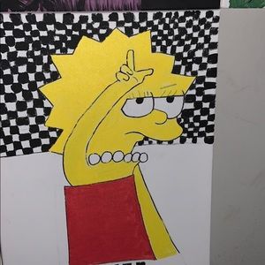 Lisa from the Simpson’s painting